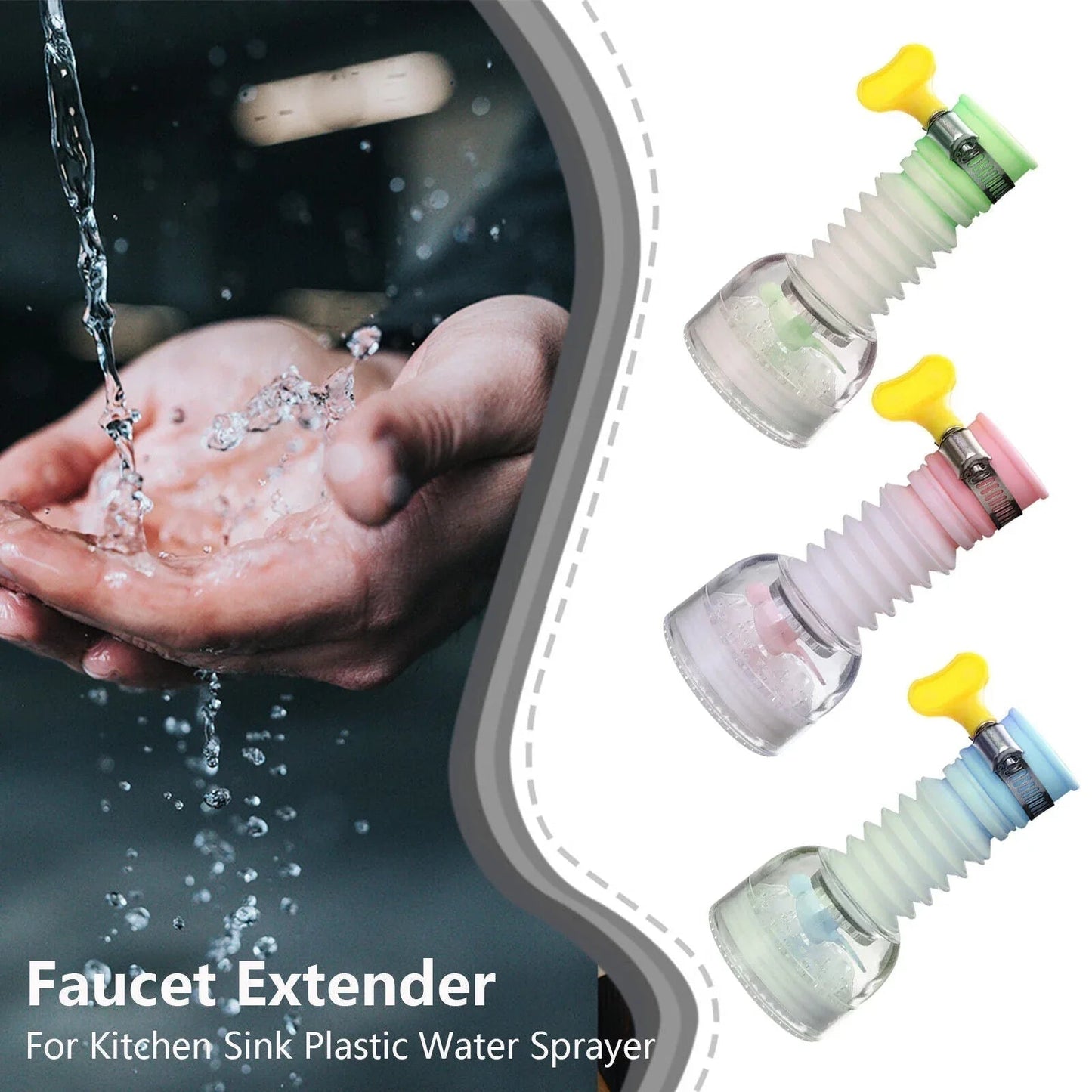 360-Rotation Kitchen Sink Faucet Extenders - Drapify