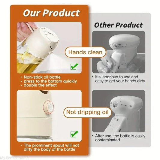Plastic Spray Oil Sprayer Bottle Spray Oil Dispenser Oil Jar Cruet BBQ Kitchen Baking Roasting Picnic Kitchen Tool - Drapify